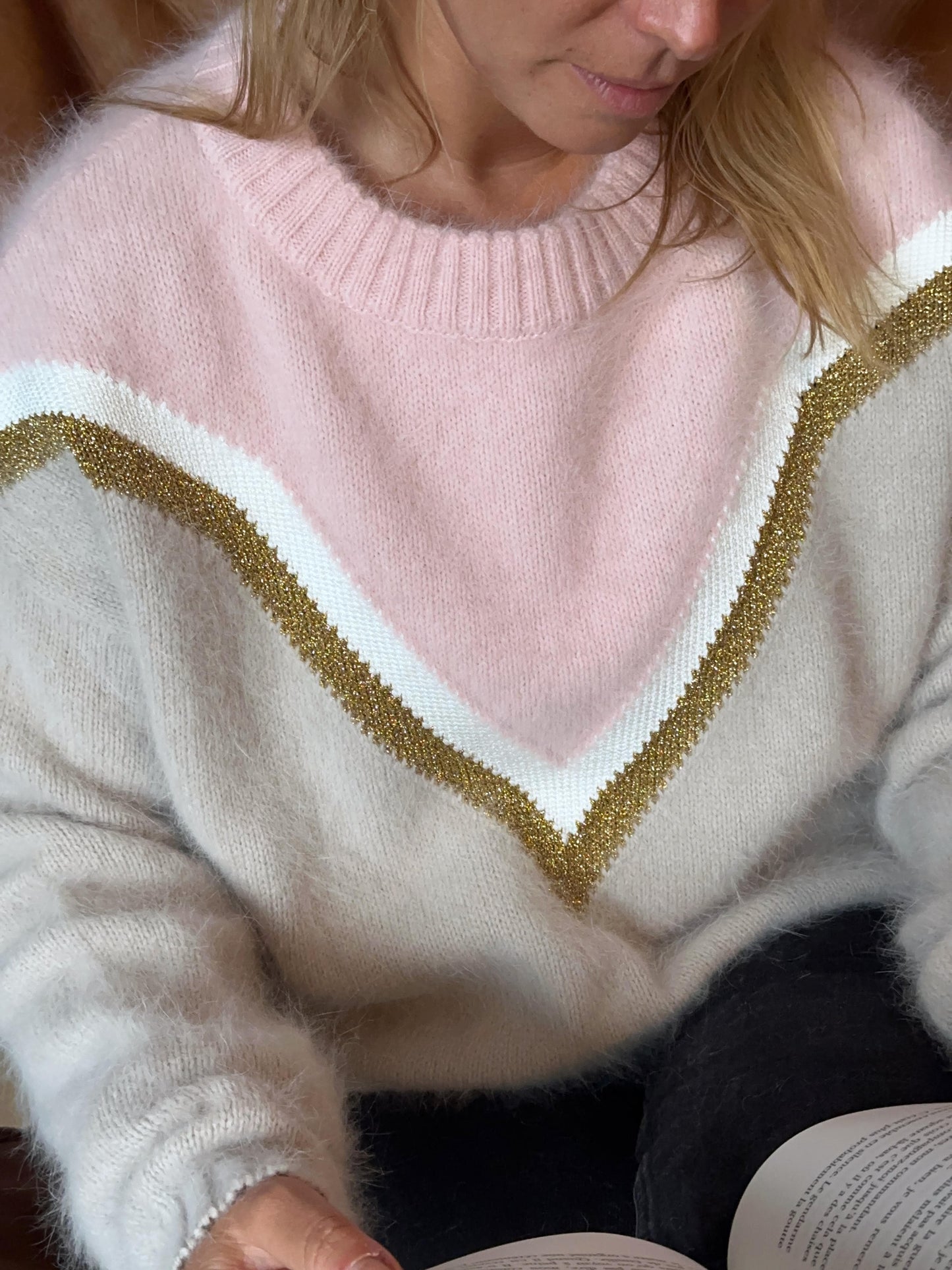 Pull Celeste Dune et Poudre