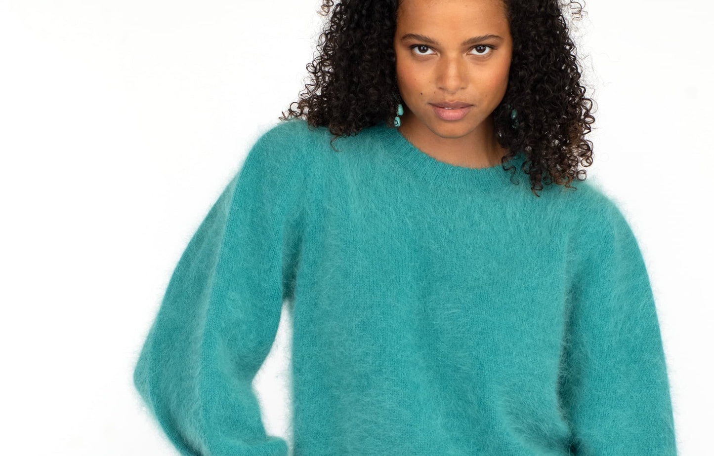 Pull Alix Angora vert Menthe
