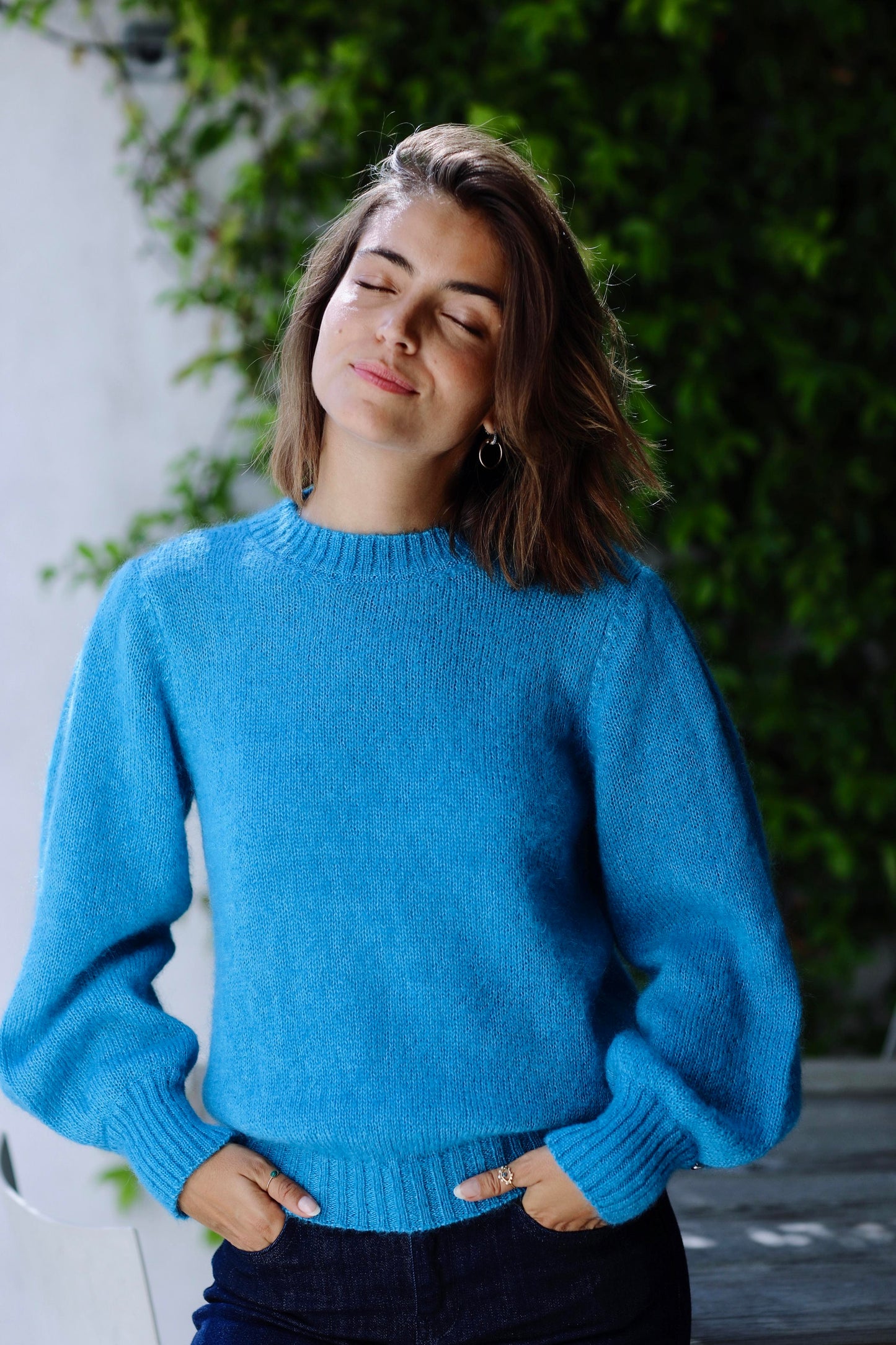 Pull Alix mohair et soie Geai.