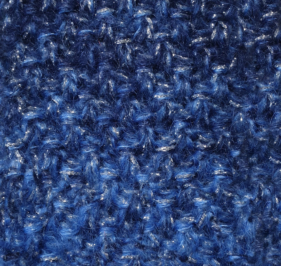 Charger l&#39;image dans la galerie, Bandeau et mitaines Mohair Méribel Marine chiné.jpg
