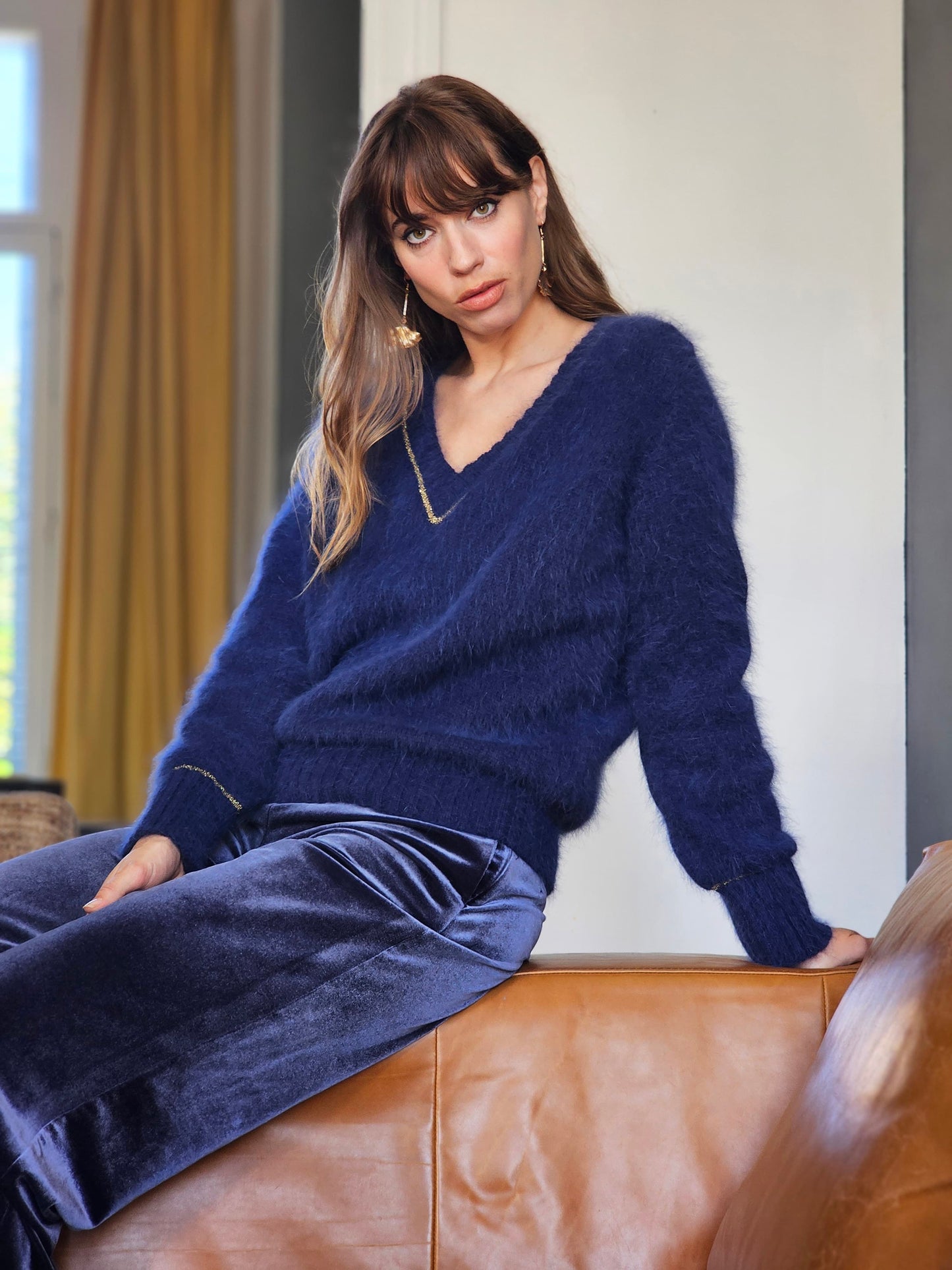 Pull Avy Angora et or. 8 coloris