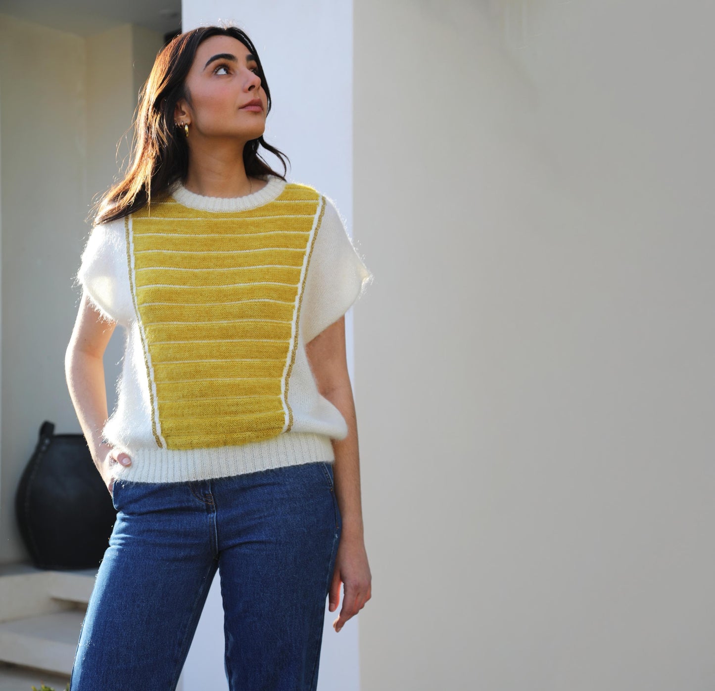 Pull Petra sans manches - 3 coloris.