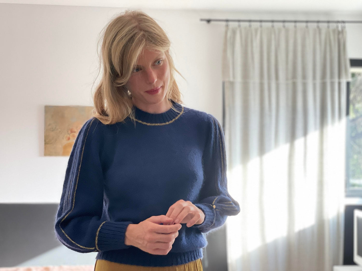 Pull Alix Mohair et or - 7 coloris.