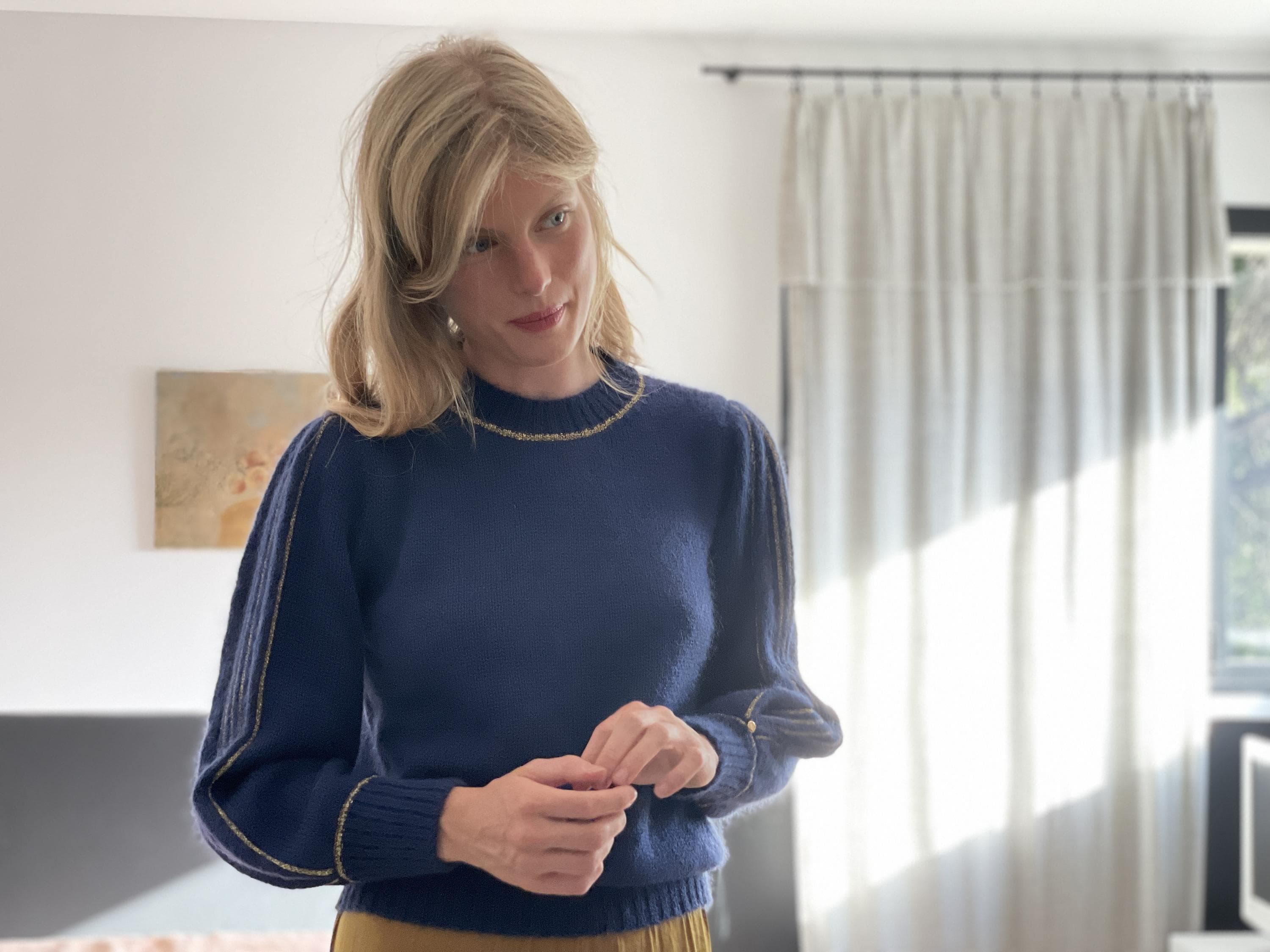 Pull Alix Mohair et doré - 7 coloris.