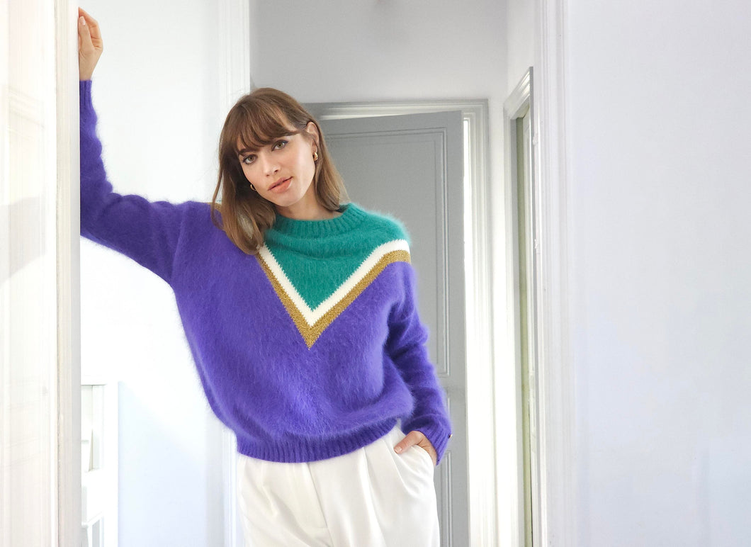 Pull Celeste menthe et glycine