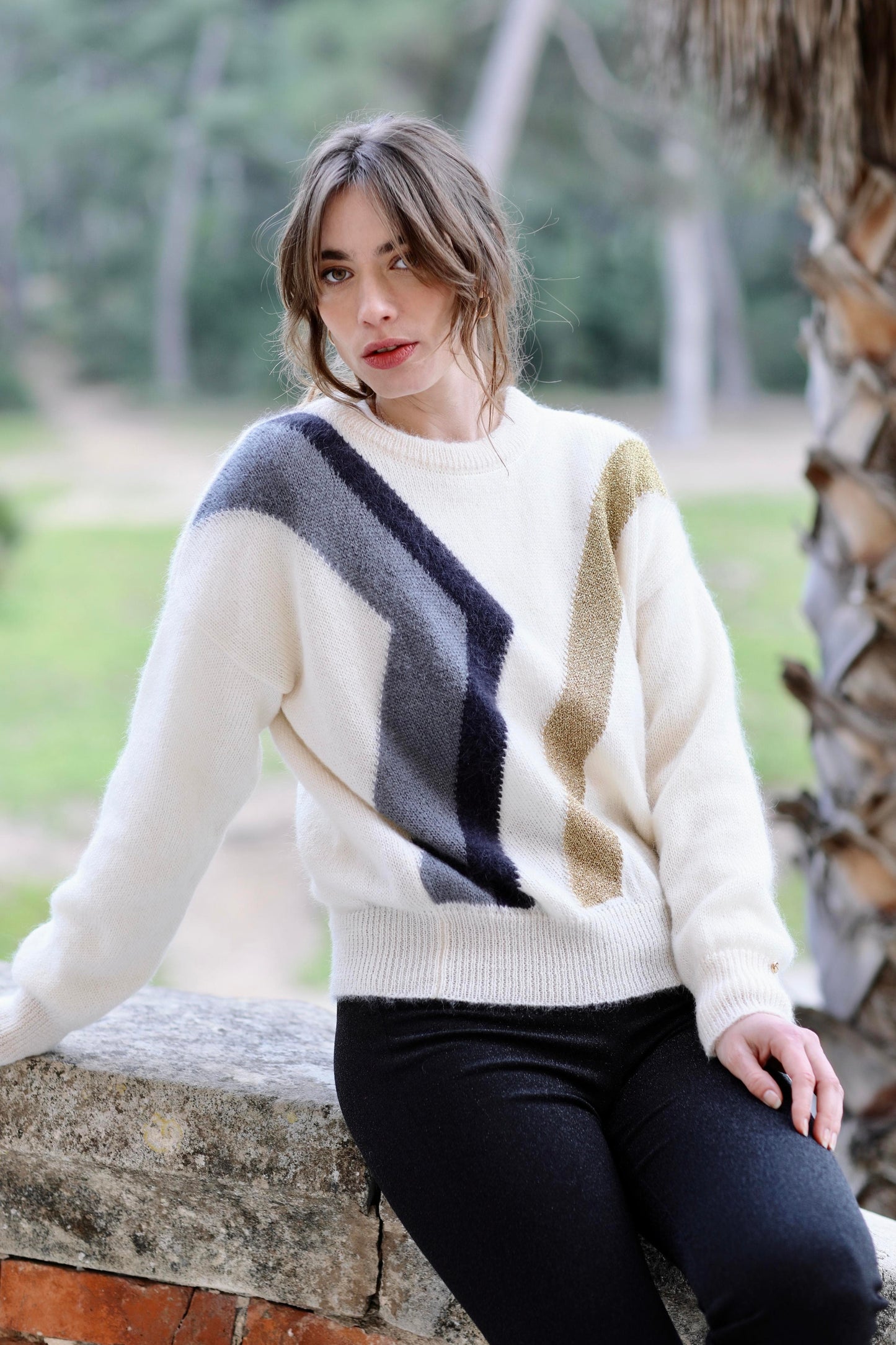 Pull Inès Naturel et Mouette prêt-à-porter.