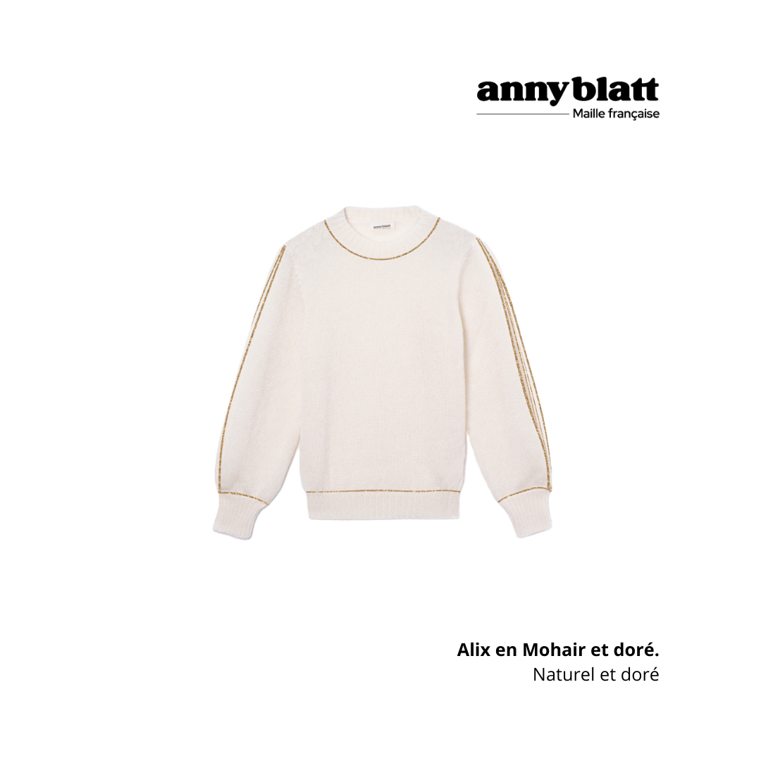 Pull Alix Mohair et or - 7 coloris.