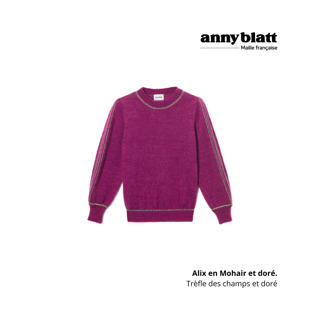 Pull Alix Mohair et or - 7 coloris.