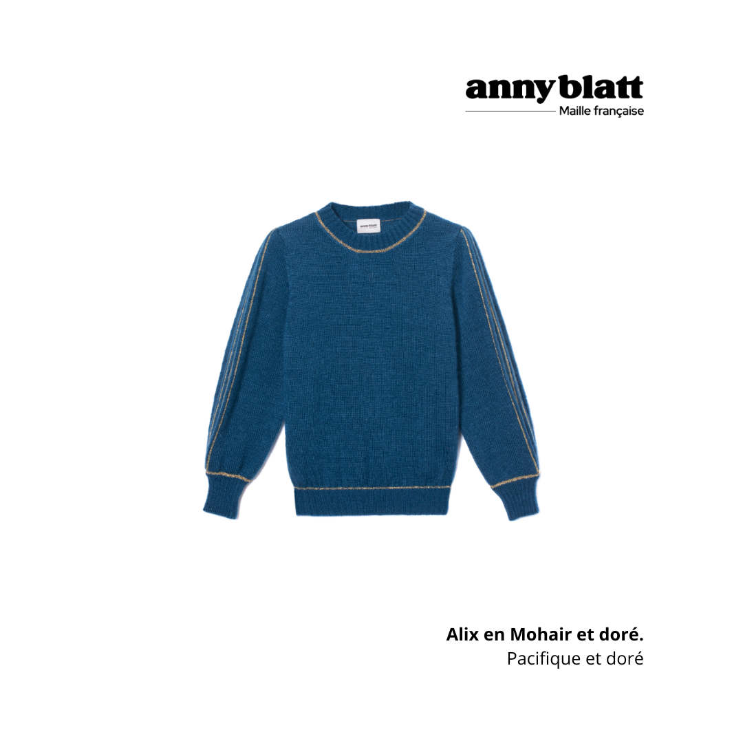 Pull Alix Mohair et or - 7 coloris.