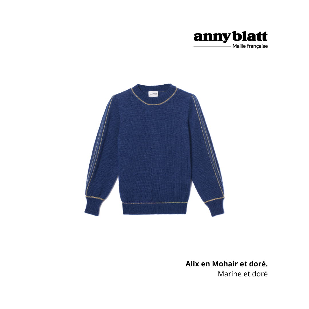 Pull Alix Mohair et or - 7 coloris.