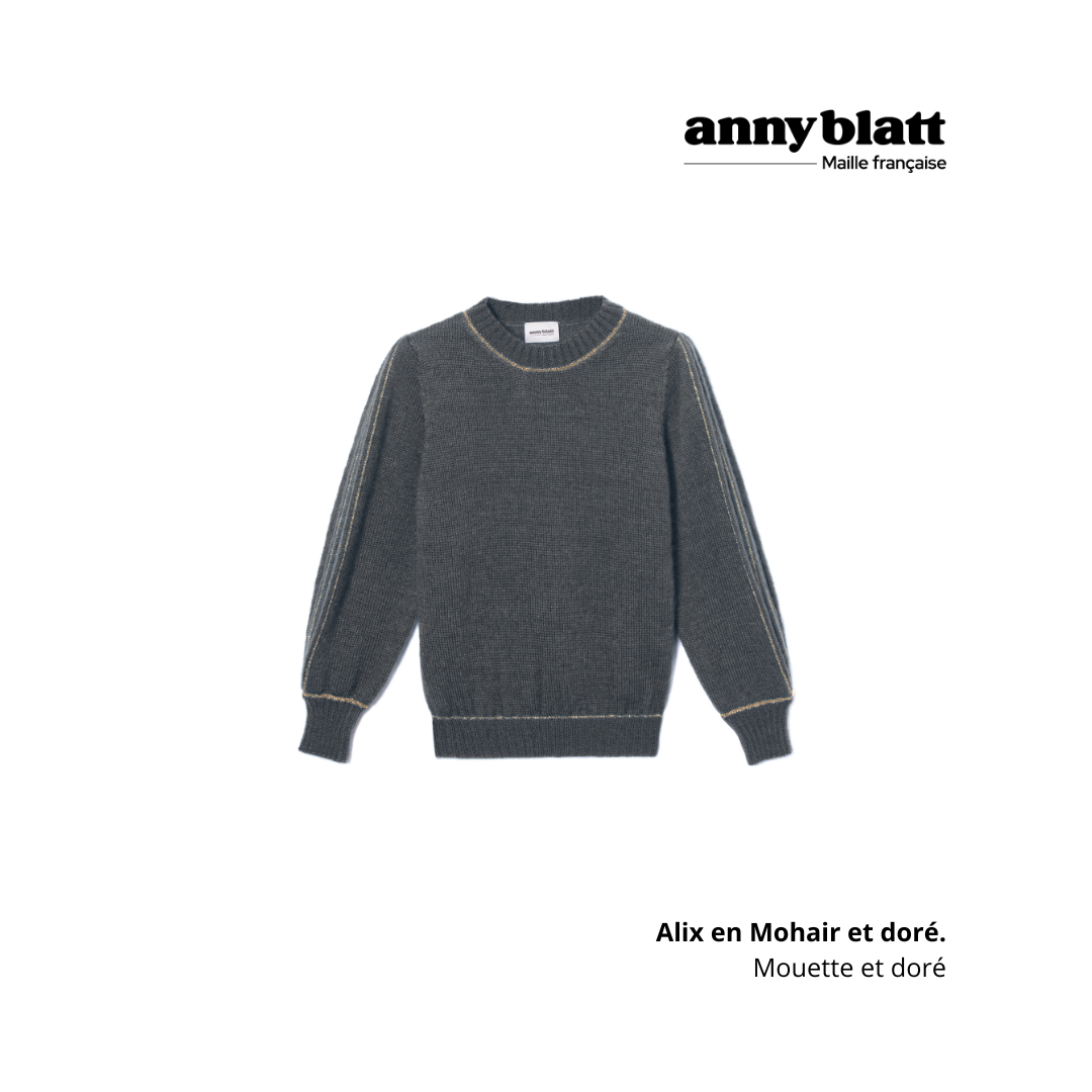 Pull Alix Mohair et or - 7 coloris.