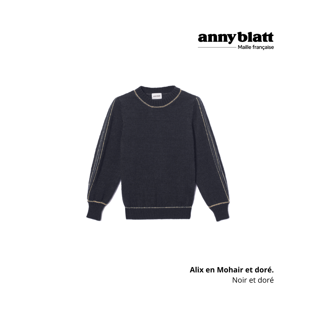 Pull Alix Mohair et or - 7 coloris.