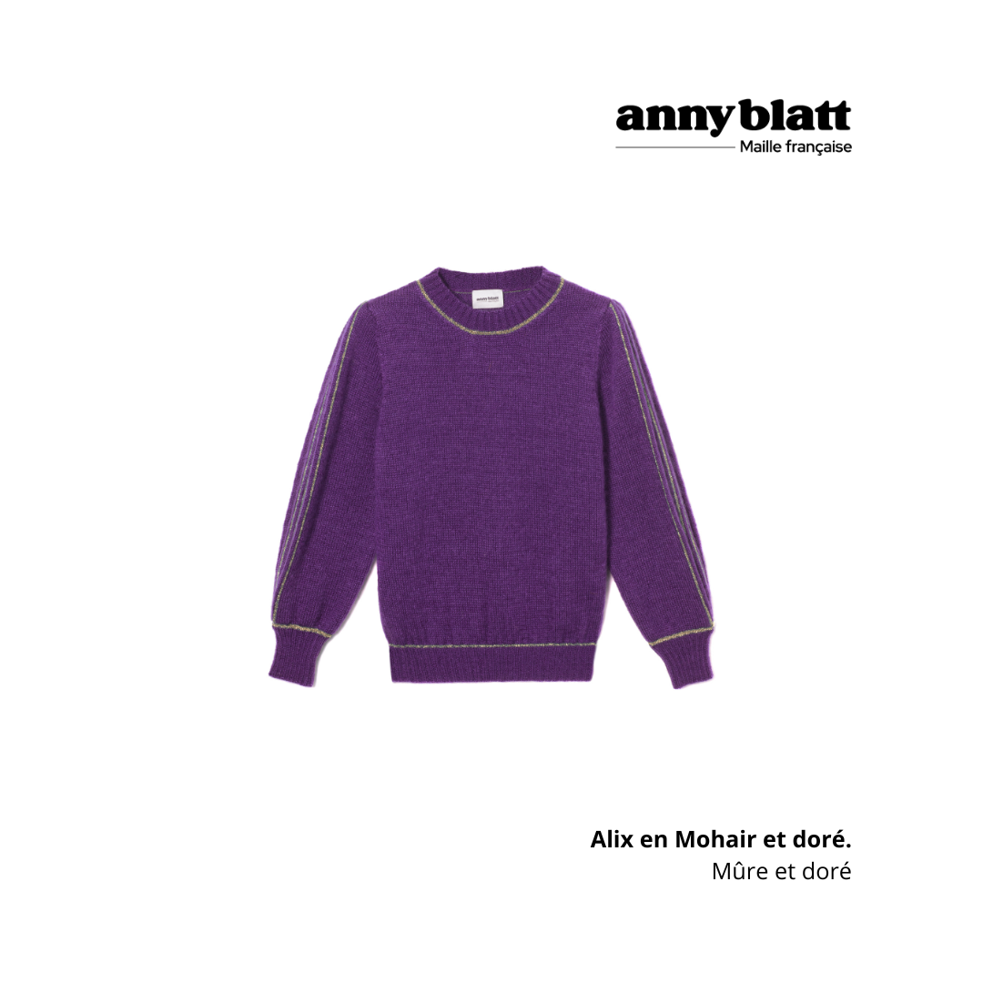 Pull Alix Mohair et or - 7 coloris.