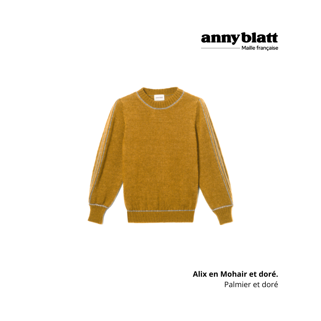 Pull Alix Mohair et or - 7 coloris.