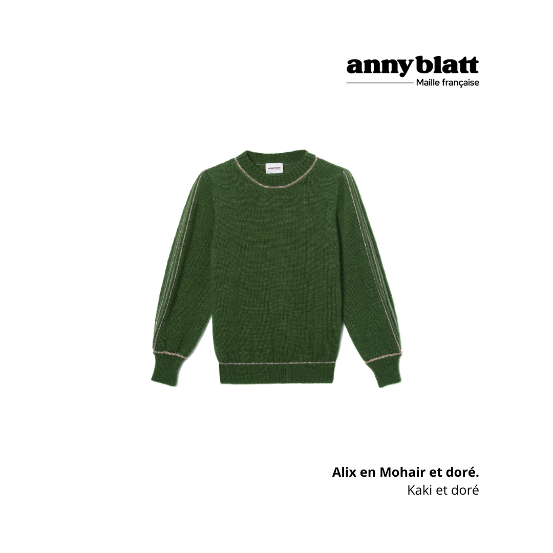 Pull Alix Mohair et or - 9 coloris.