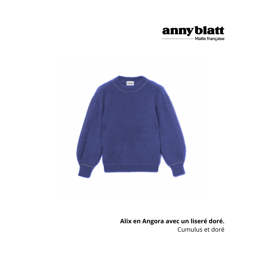Pull Alix Angora et or - 8 coloris.