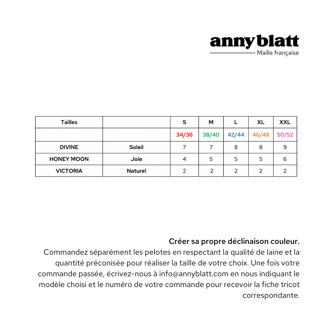 Veste Aurore à tricoter.