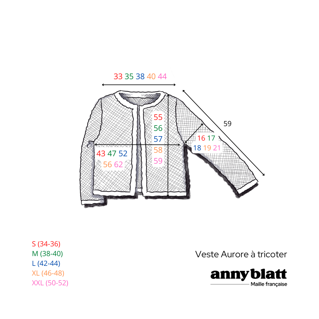 Veste Aurore à tricoter.