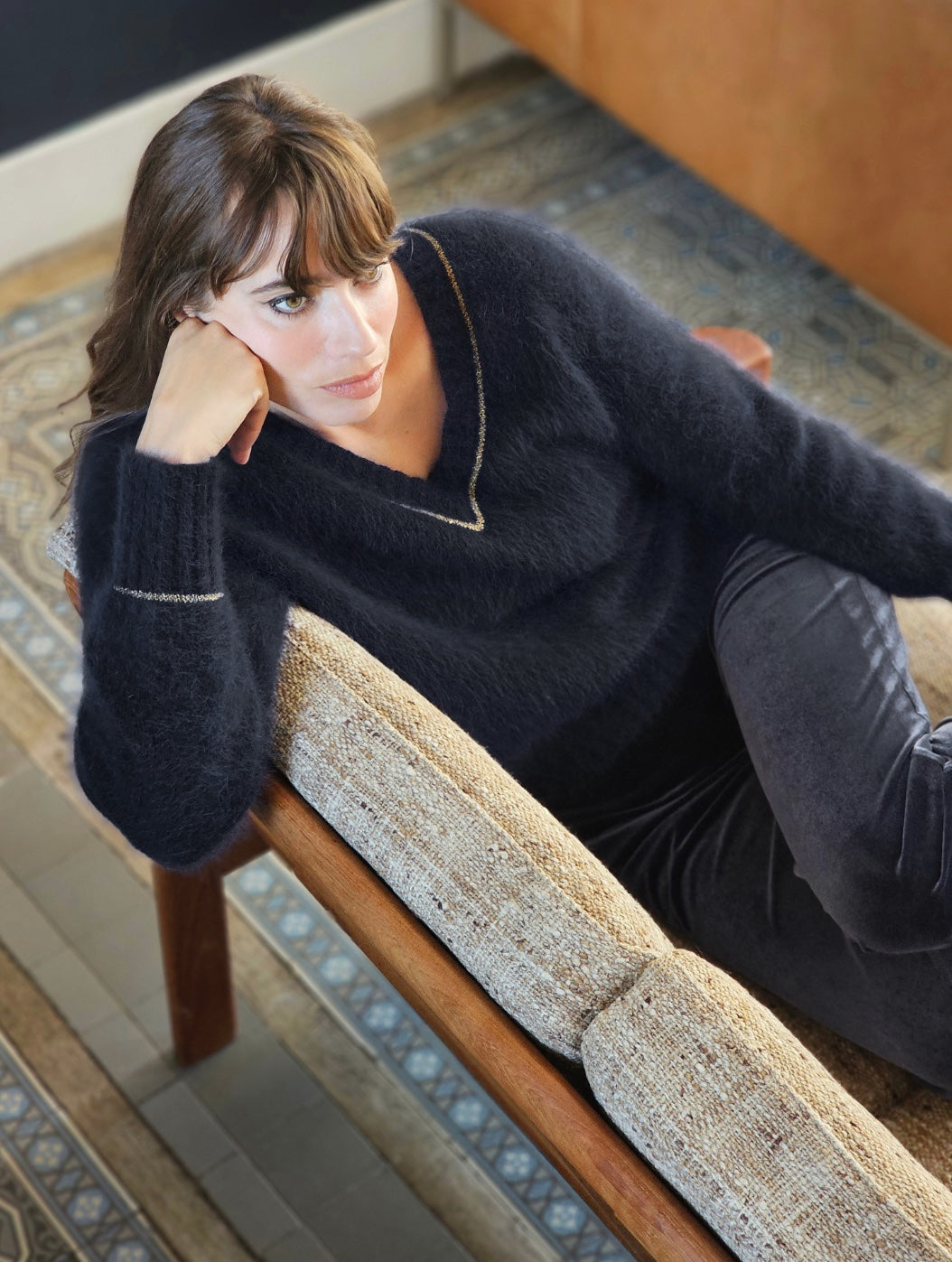 Pull Avy Angora et or. 8 coloris