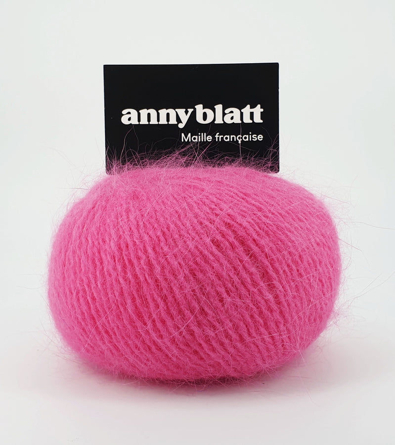 Charger l&#39;image dans la galerie, pelote à tricoter angora Anny Blatt rose 
