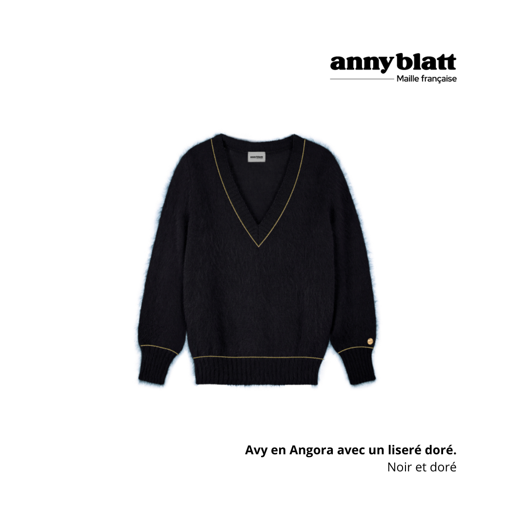 Pull Avy Angora et or. 8 coloris