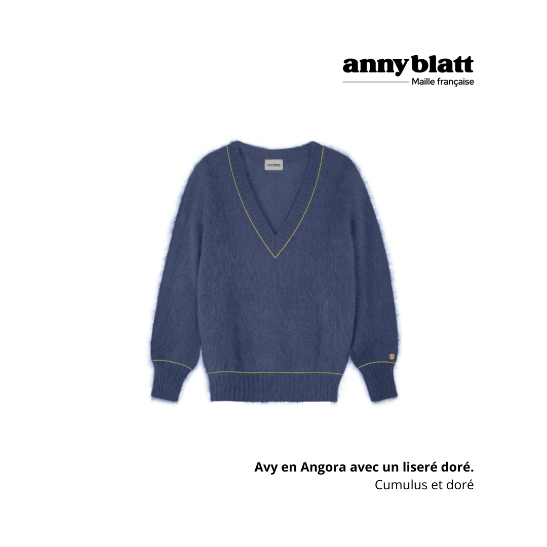 Pull Avy Angora et or. 8 coloris