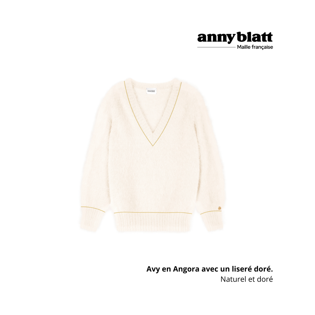 Pull Avy Angora et or. 8 coloris