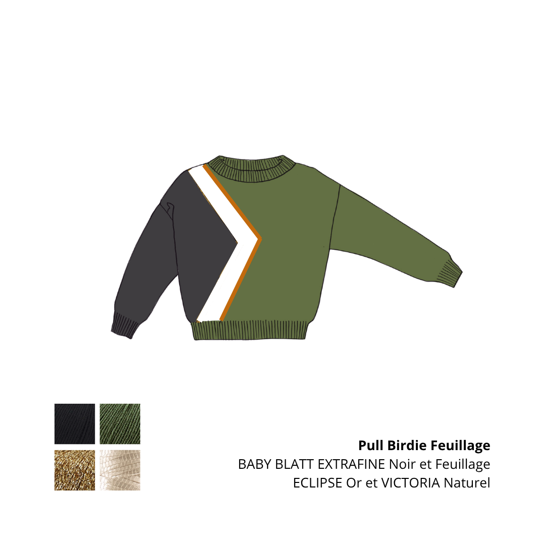 Pull Birdie à tricoter.