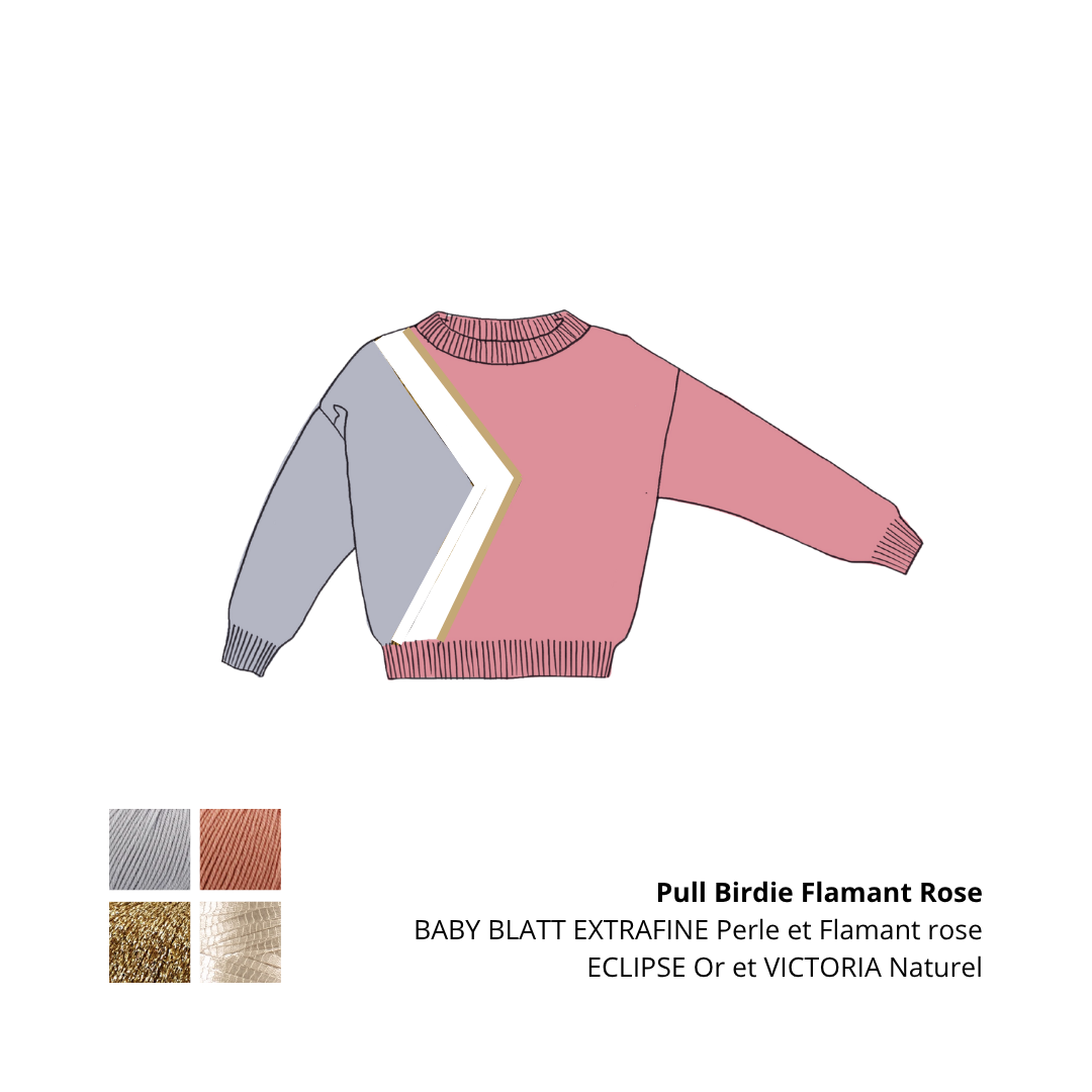 Pull Birdie à tricoter.
