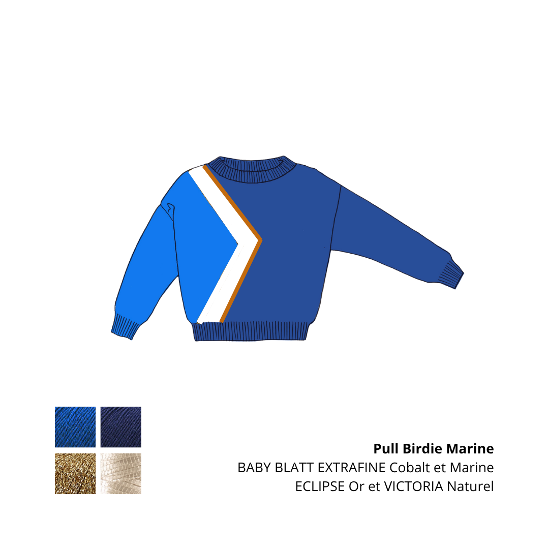 Pull Birdie à tricoter.