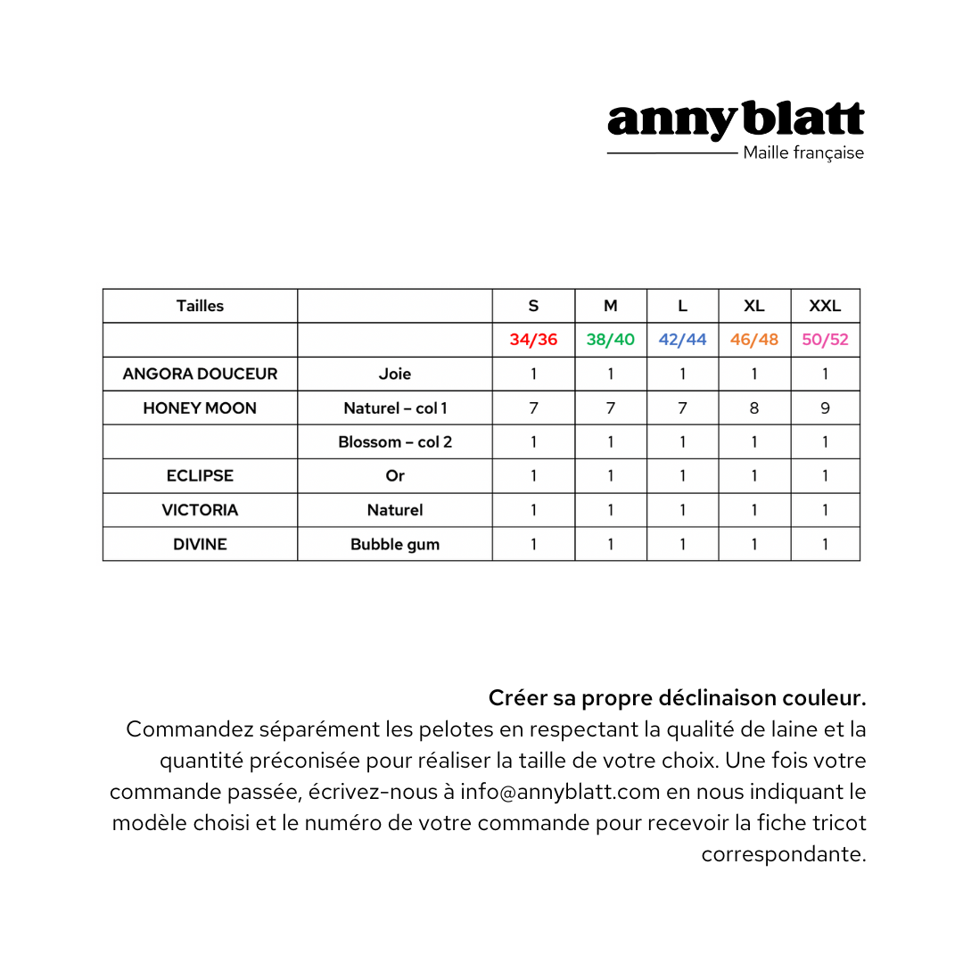 Pull Charlène à tricoter.