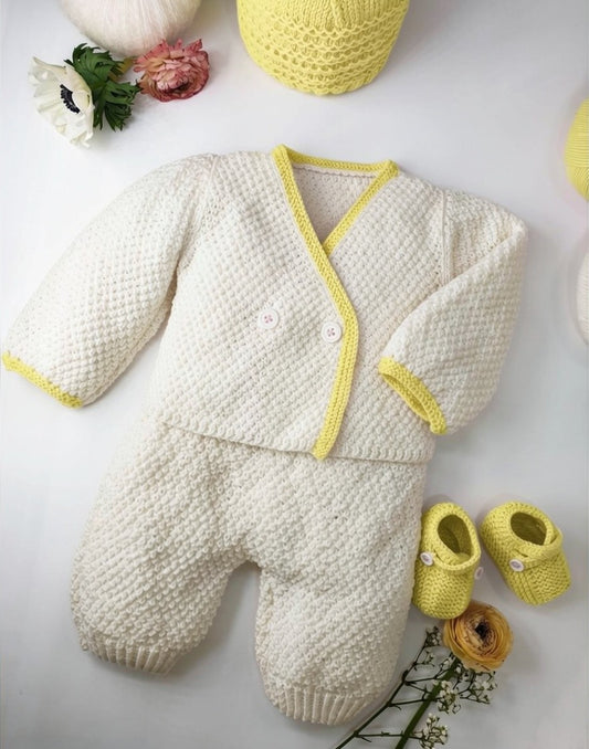 Cache coeur bébé Bambou à tricoter.