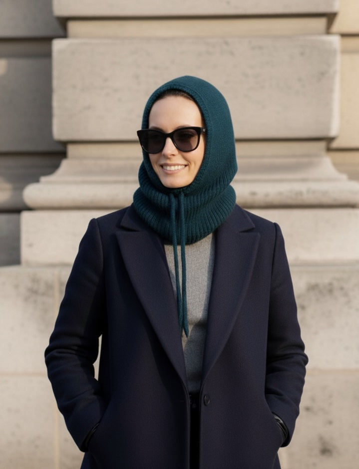 Cagoule Karina en Mérinos à tricoter.