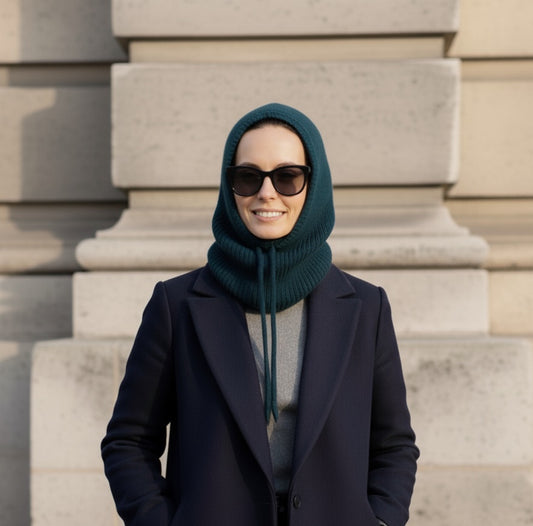 Cagoule Karina en Mérinos à tricoter.