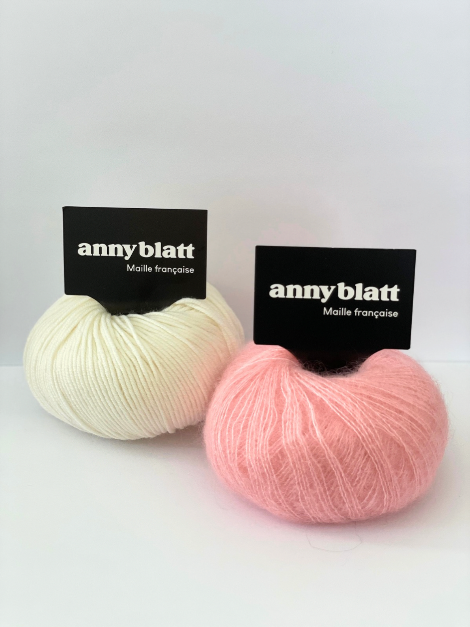 Bonnet et moufles bébé Buis à tricoter.