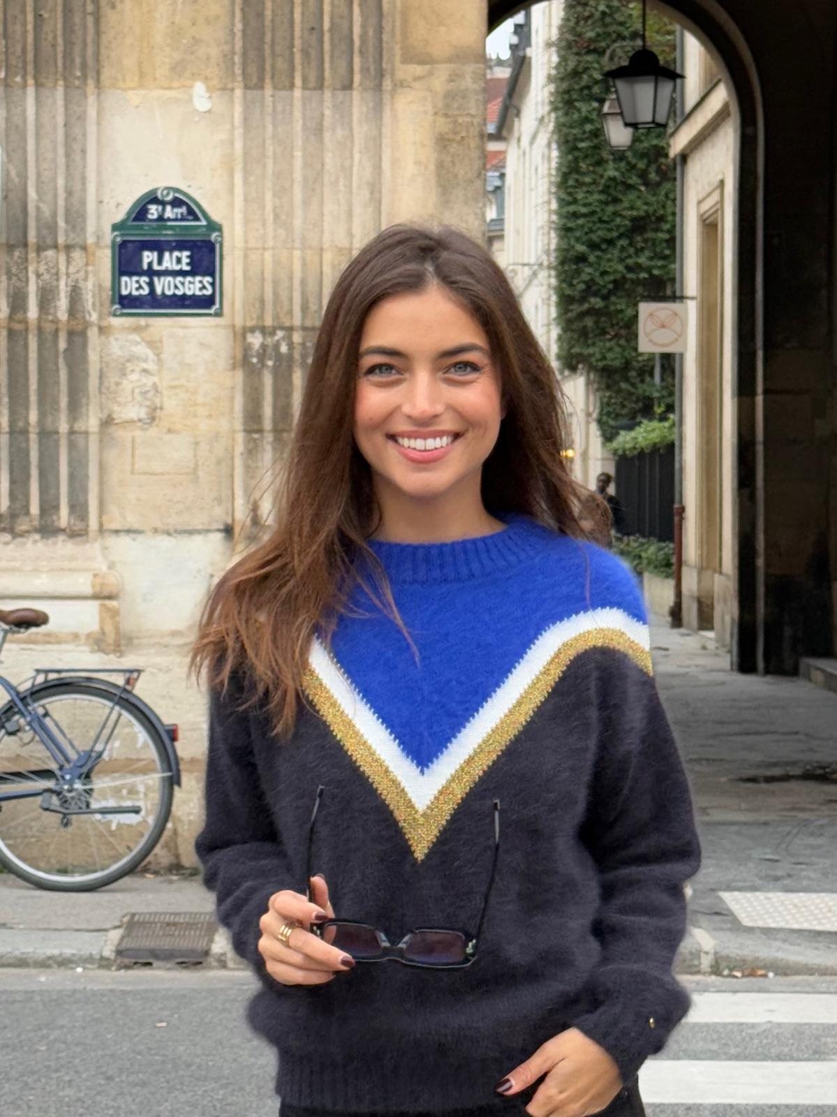 Pull Celeste Bleu et noir - En précommande.
