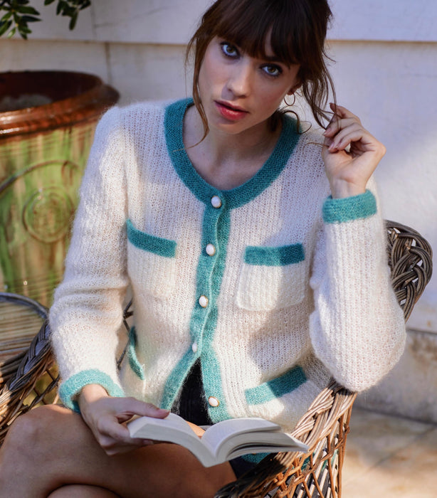 gilet à tricoter Anny Blatt mohair et soie 