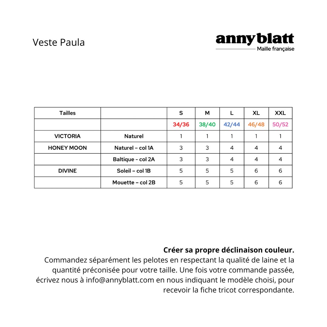 Veste Paula à tricoter.