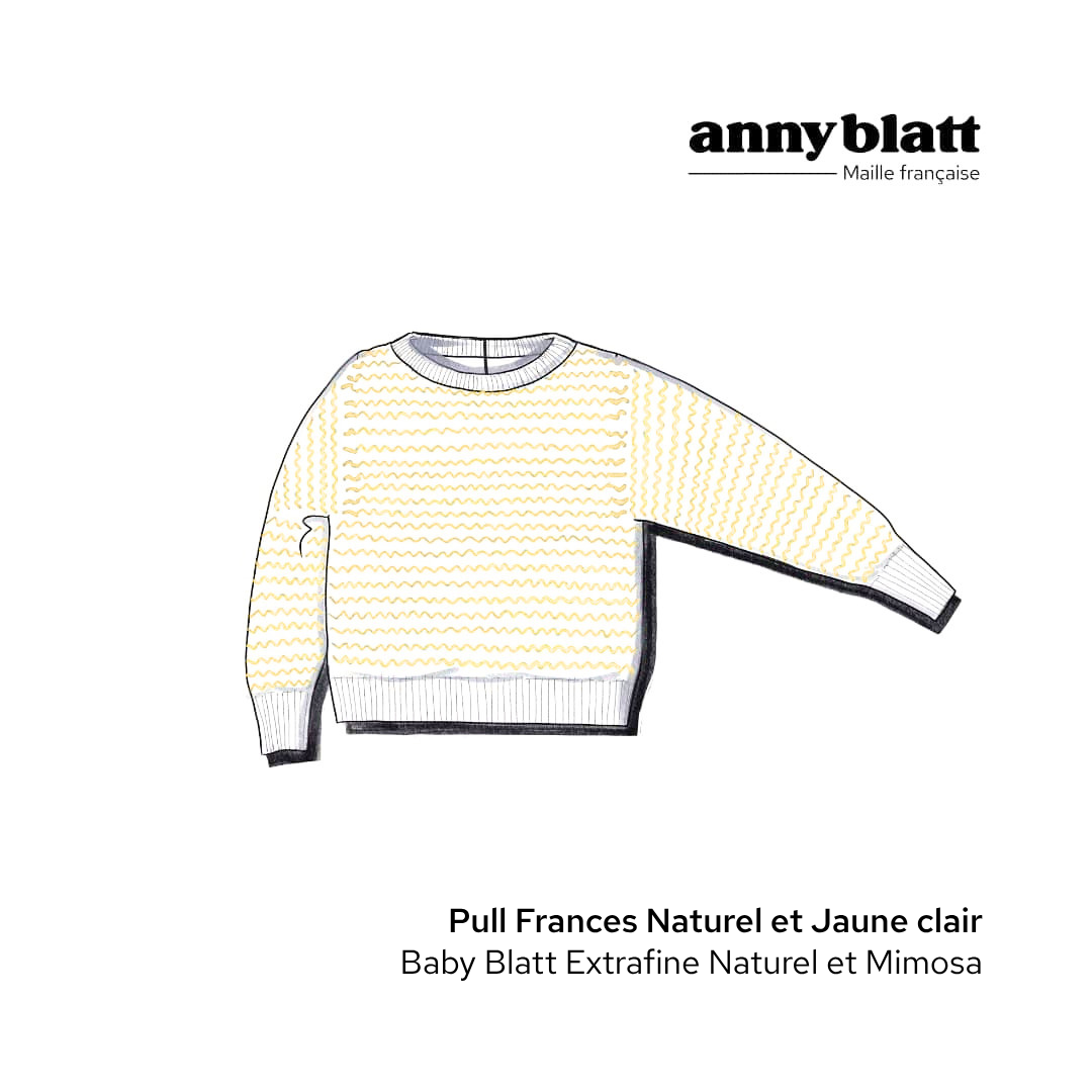 Pull Frances bébé à tricoter.