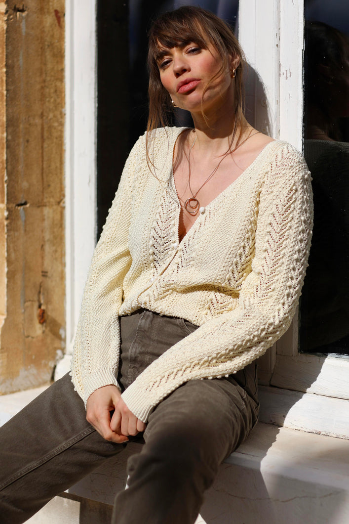 Gilet coton écru anny blatt