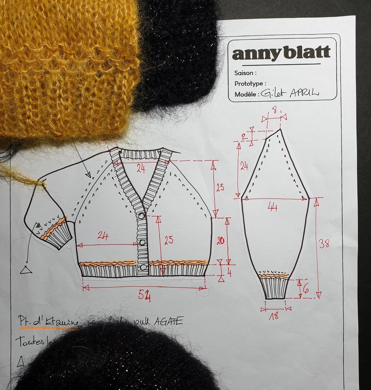 Gilet April à tricoter.