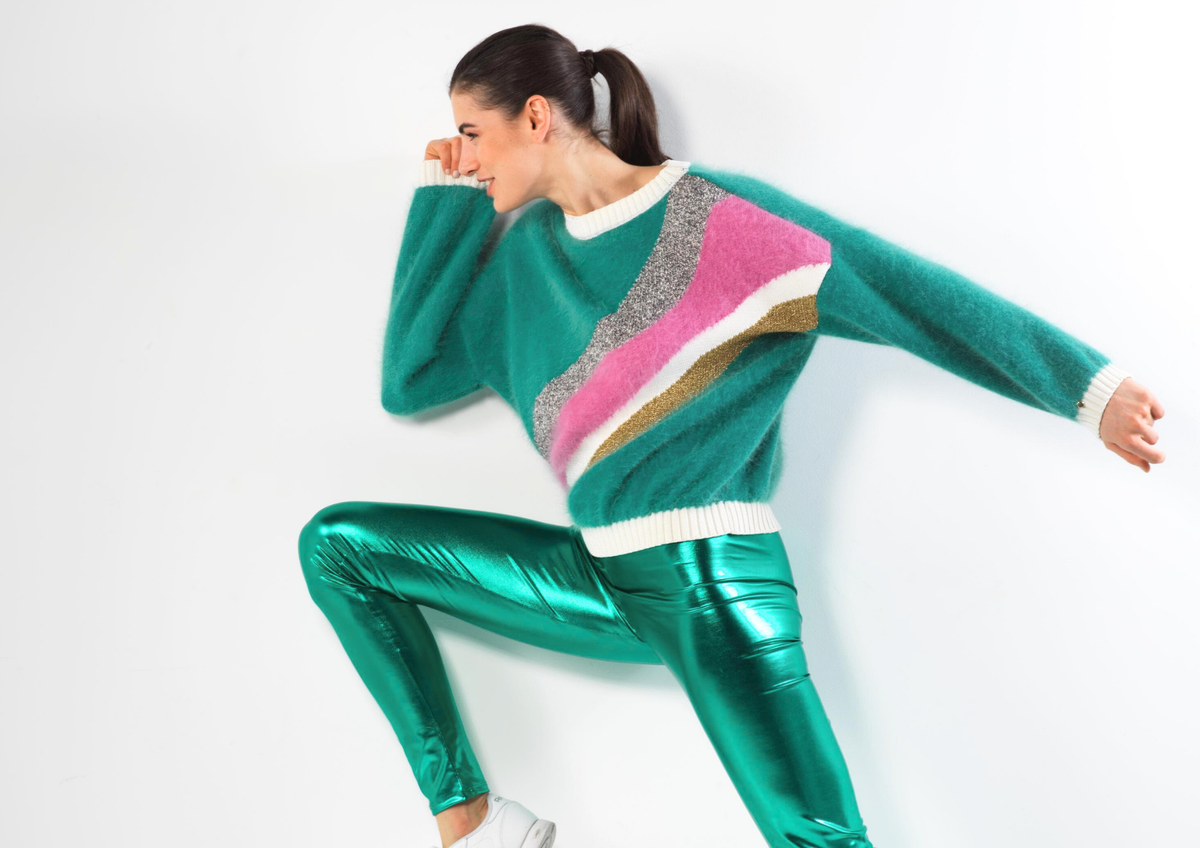 Pull Gloria menthe prêt-à-porter - Dernières pièces.
