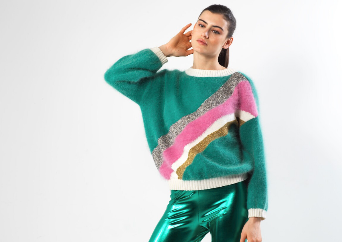 Pull Gloria menthe prêt-à-porter - Dernières pièces.