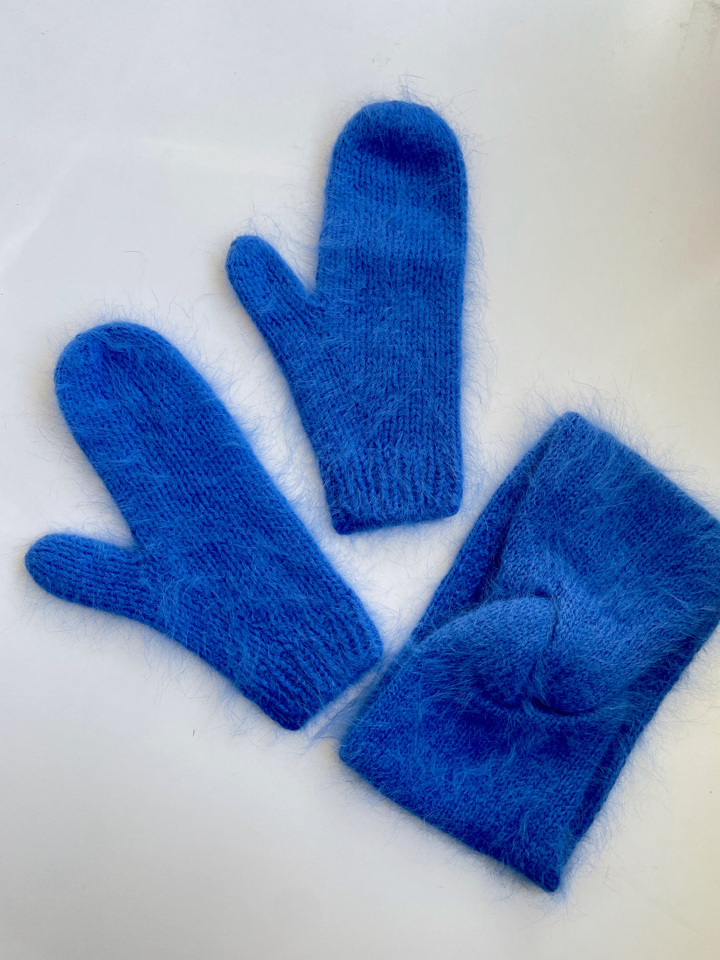 Moufles et bandeau Tignes à tricoter.