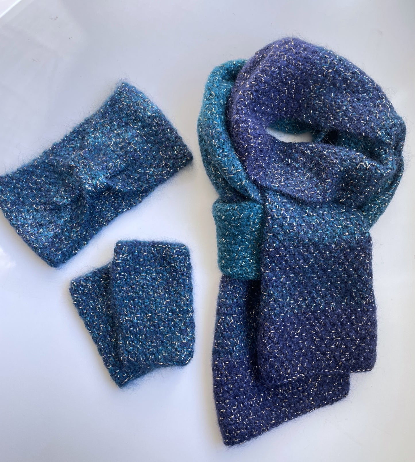 Mitaines, bandeau et écharpe Méribel à tricoter