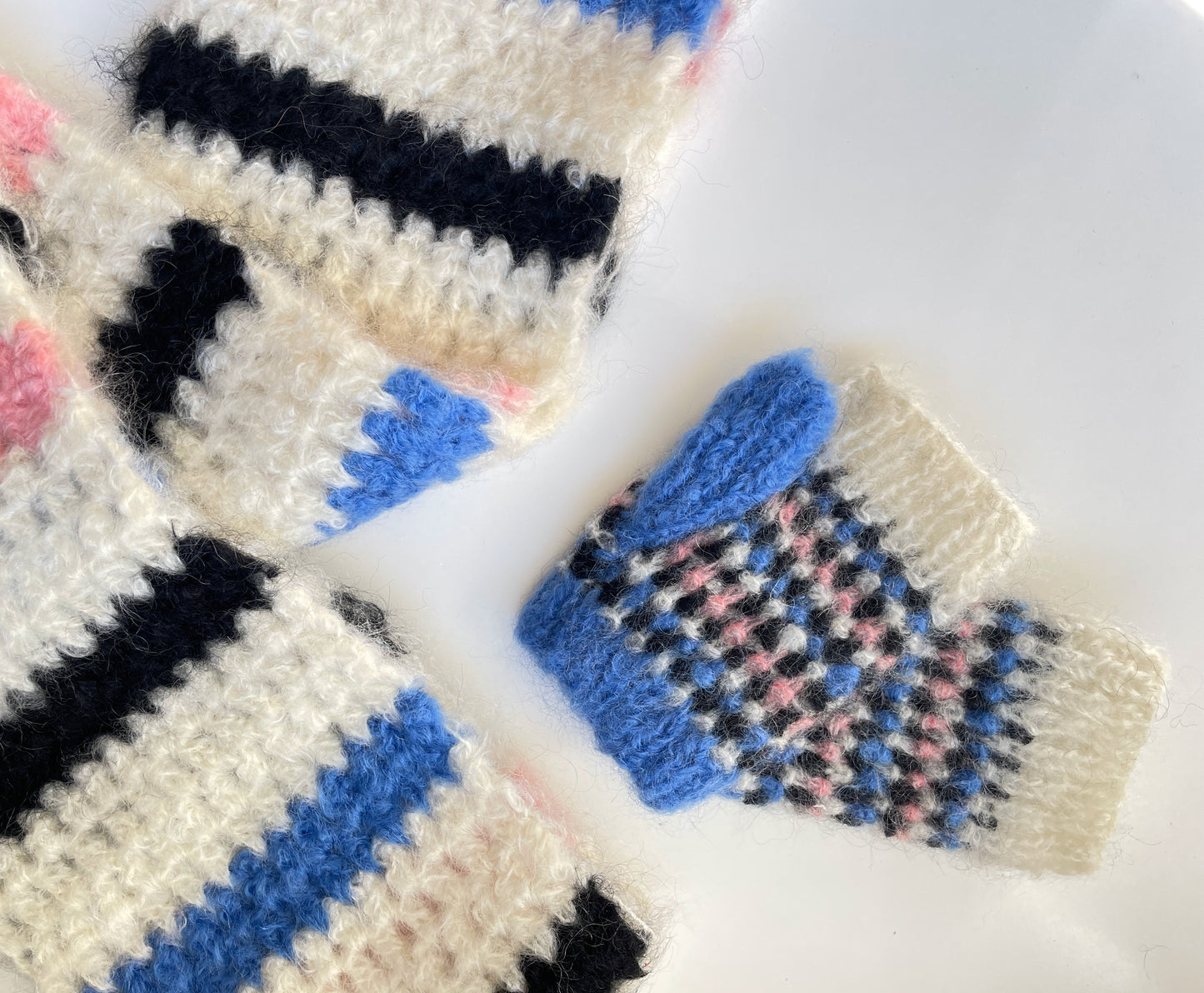 Écharpe et mitaines Val Thorens au crochet.