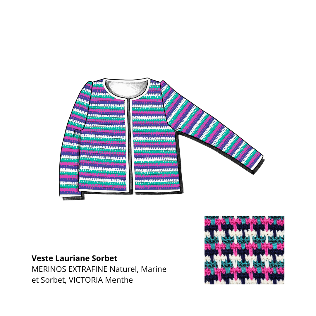 Veste Lauriane au crochet
