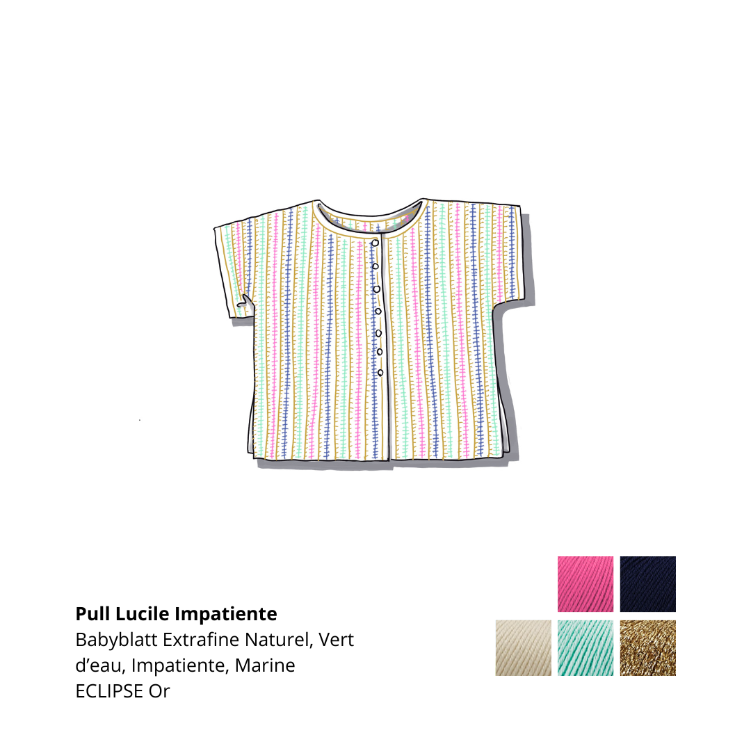 Gilet Lucile au crochet.