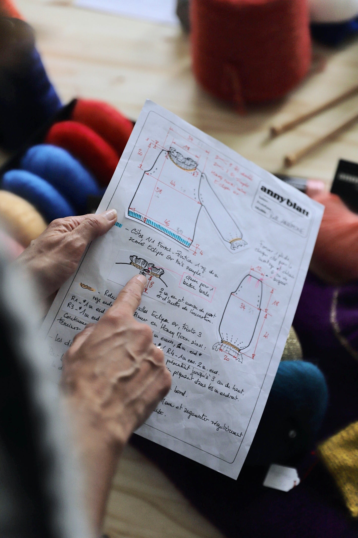 Pull Anémone à tricoter.