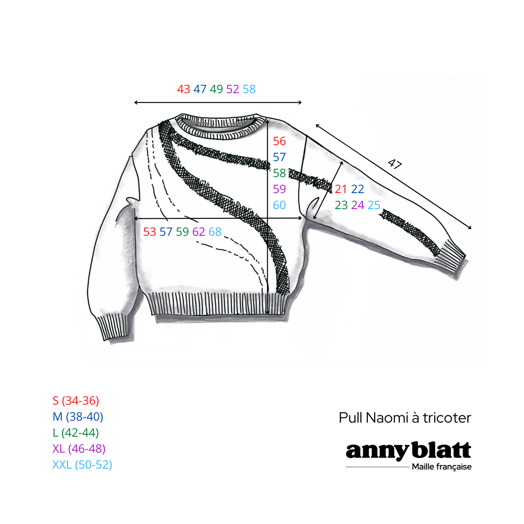 Pull Naomi à tricoter.